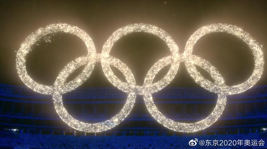 东京奥运会闭幕式升起光之五环